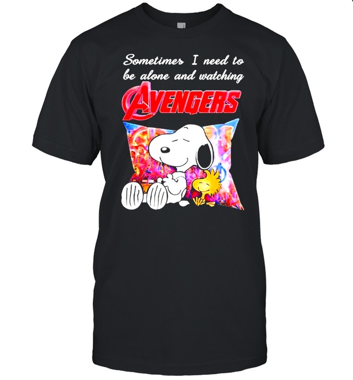 2021 Snoopy Sometimes I need to be alone and Watching Avengers shirt