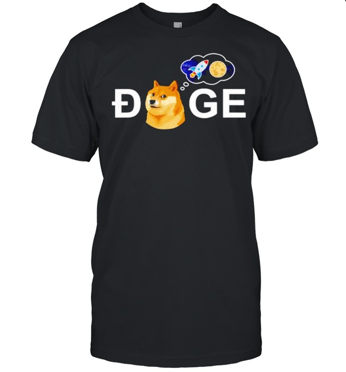Dogecoin Doge go to the space meme coin shirt
