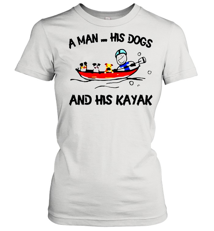 A man his dogs and his kayak shirt Classic Women's T-shirt