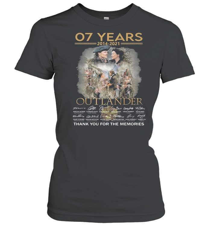 07 Years 2014 2021 Outlander Signatures Thank You For The Memories  Classic Women's T-shirt