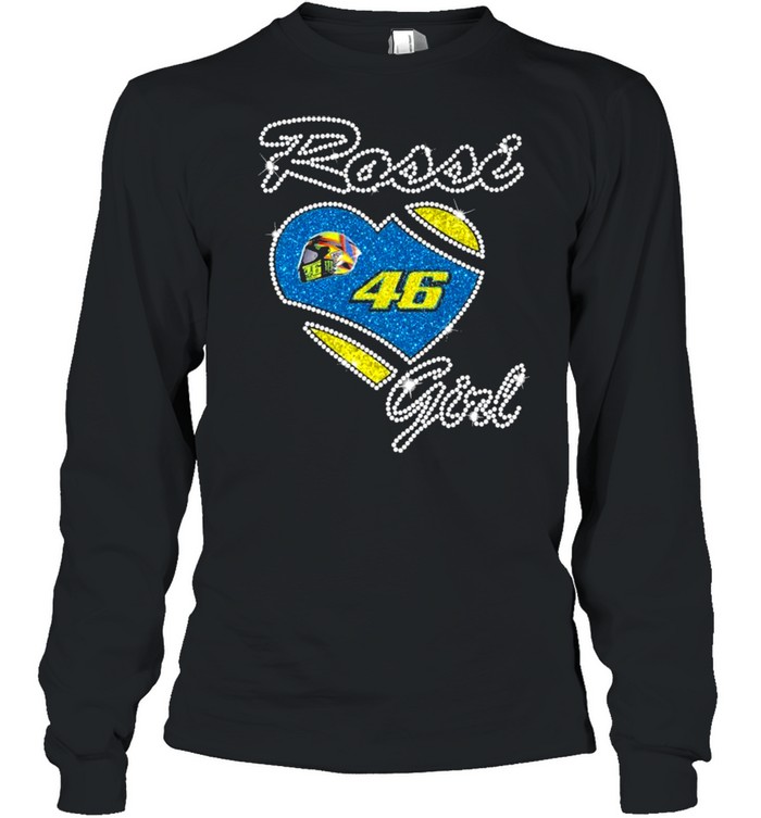 46 Valentino Rossi Girl Diamond Heart  Long Sleeved T-shirt