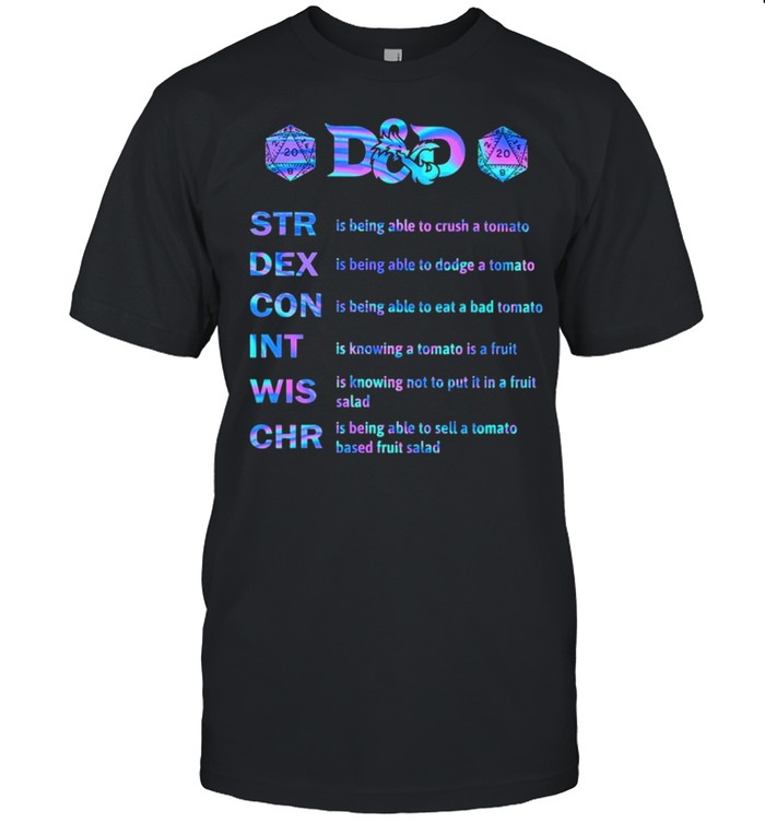 Dad Str Dex Con Int Wis Char Shirt