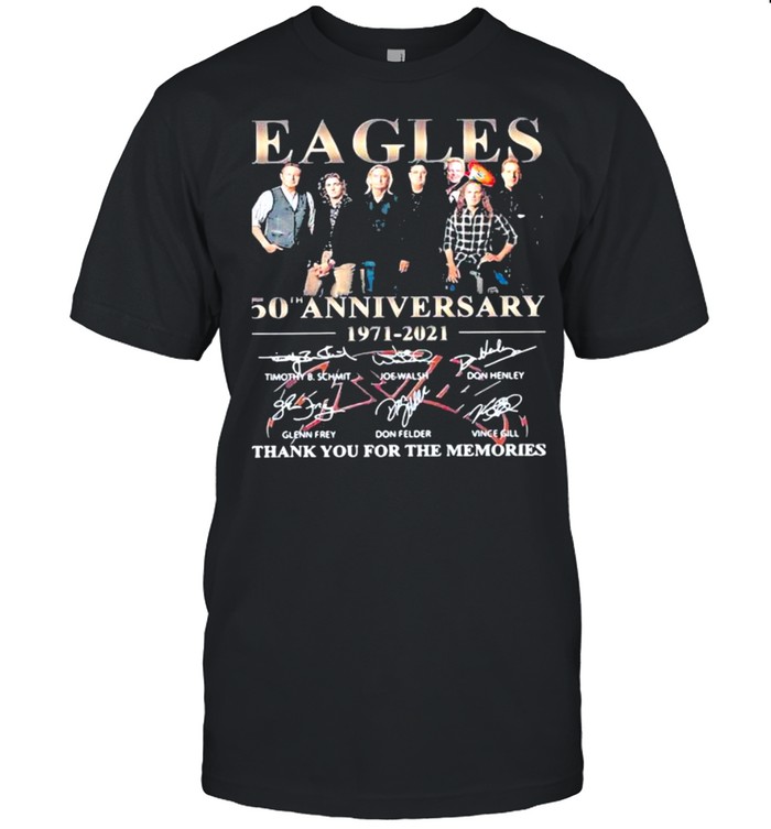 Eagles 50th Anniversary 1971 2021 Thank You For The Memories Signature Shirt