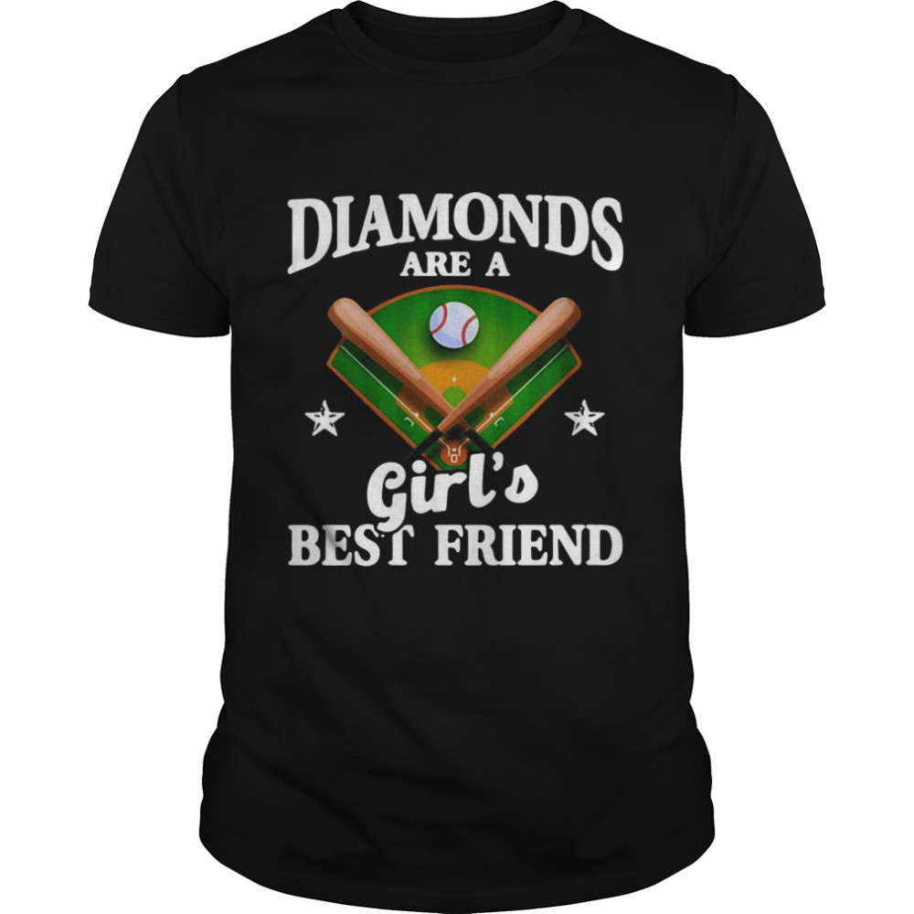 Baseball Softball Diamonds Are A Girl’s Best Friend Shirt