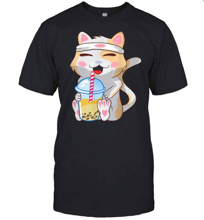 Cute Cat,Funny, Boba Bubble Tea, Anime, Japanese Kawaii shirt