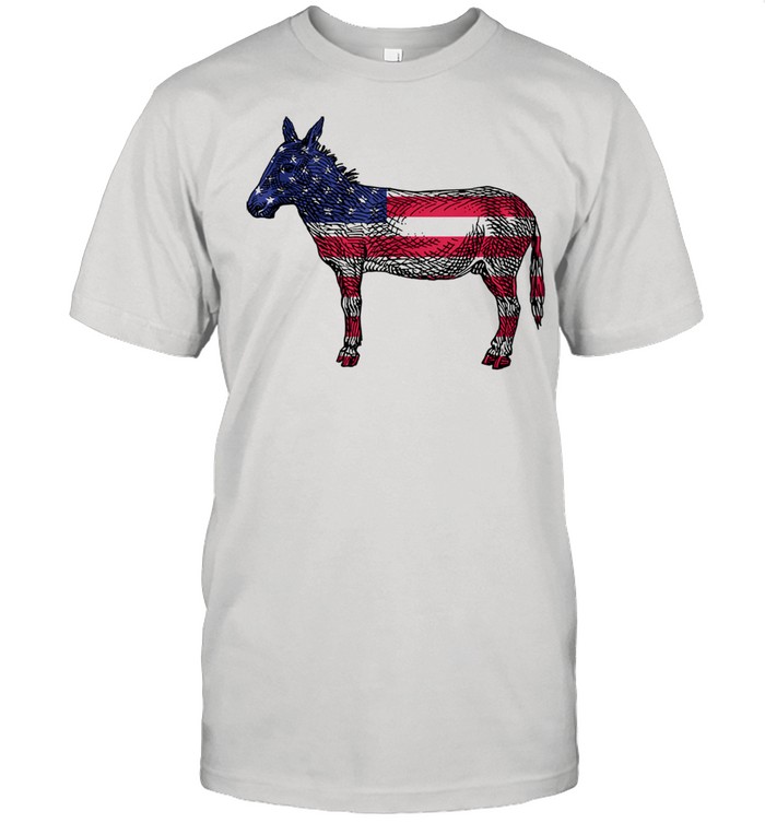 Vintage Democratic Donkey Democrat Star Spangled Shirt
