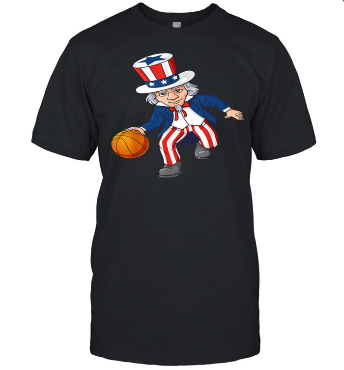 Basketball Uncle Sam 4th Of July Boysns Dribble Shirt