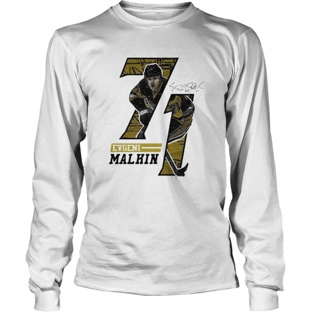 Evgeni Malkin Offset Signature shirt Long Sleeved T-shirt