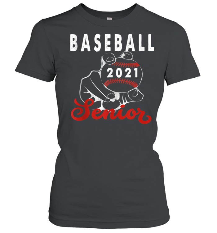 Baseball Senior 2021 Design For Ball Player Graduate shirt Classic Women's T-shirt