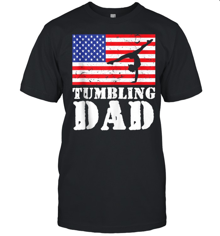 USA American Distressed Flag Tumbling Dad For Him shirt Classic Men's T-shirt