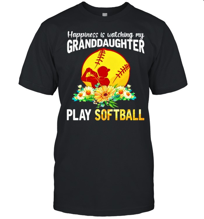 Happiness is watching my Granddaughter play softball shirt Classic Men's T-shirt