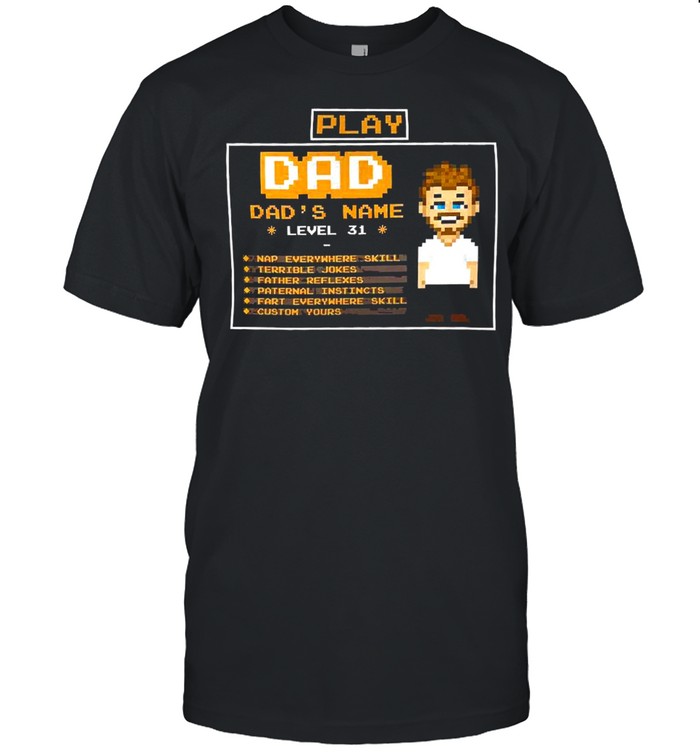 Gaming Dad Playing Game Father Character Customized  Classic Men's T-shirt