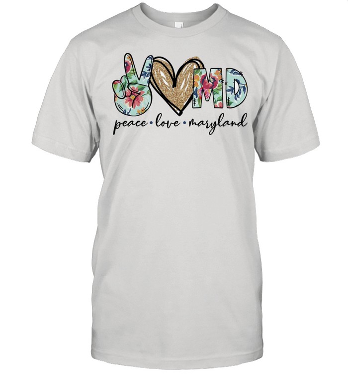 Peace love maryland shirt Classic Men's T-shirt