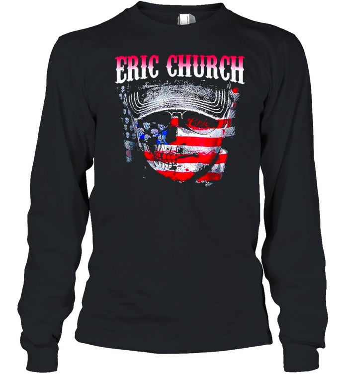 Erics Churchs music legend American flag shirt Long Sleeved T-shirt