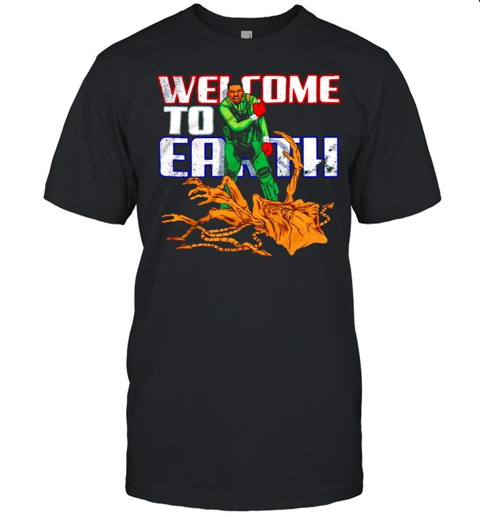 Fighting with Alien welcome to earth shirt Classic Men's T-shirt