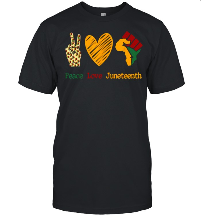 Peace Love Juneteenth Black Pride Freedom independence day T- Classic Men's T-shirt