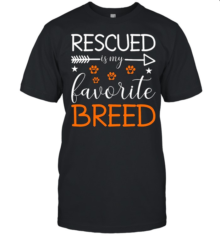 Rescued Is My Favorite Breed Animal Rescue T-shirt Classic Men's T-shirt