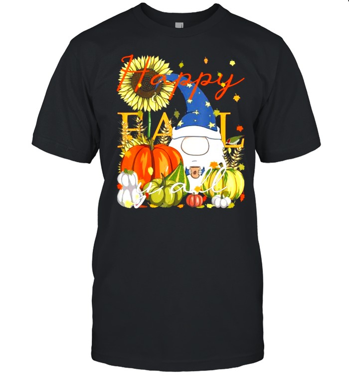 Happy Fall Y’All Gnome Pumpkin & Coffee Lover Thanksgiving Drawf  Classic Men's T-shirt