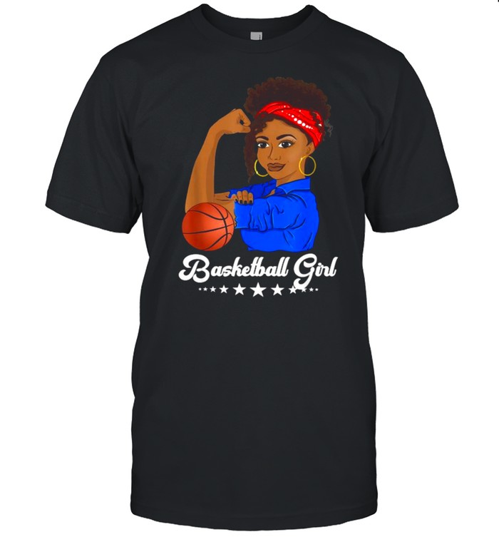 Basketball Black Girl Vintage Love Afro Basketball Girls T-Shirt