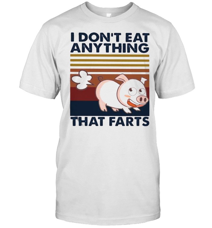 I Don’t Eat Anything That Farts Pig Vintage  Classic Men's T-shirt