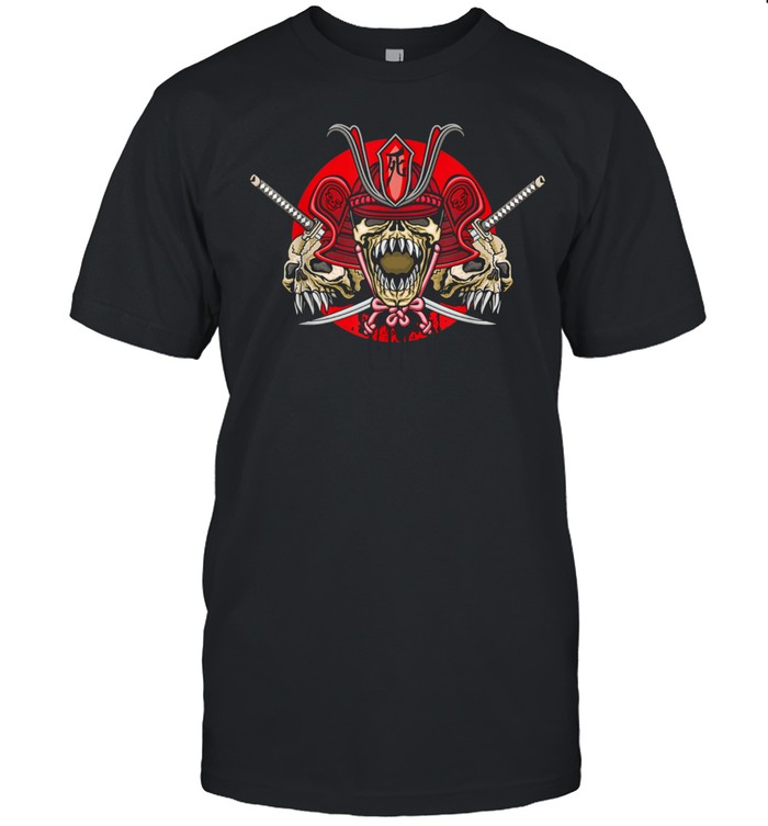 Samurai Warrior Design Katana Ninja Sword Mask Skulls shirt Classic Men's T-shirt