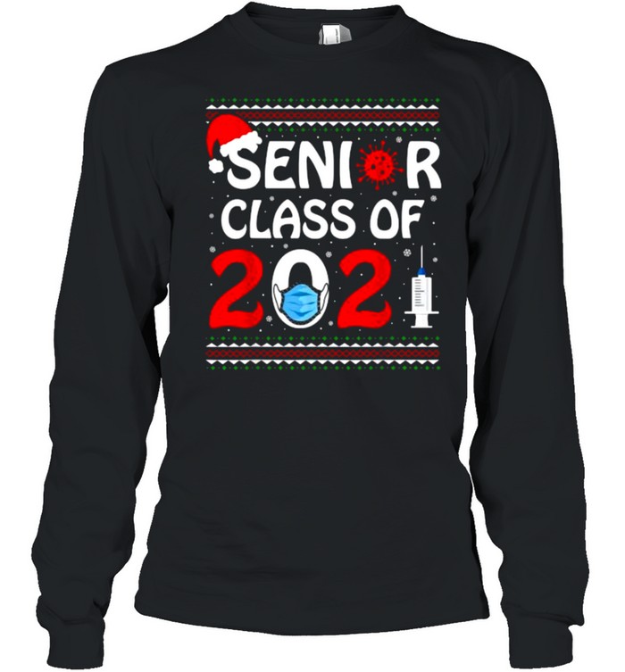 Senior Class Of 2021 Christmas Holiday Graduation Countdown  Long Sleeved T-shirt