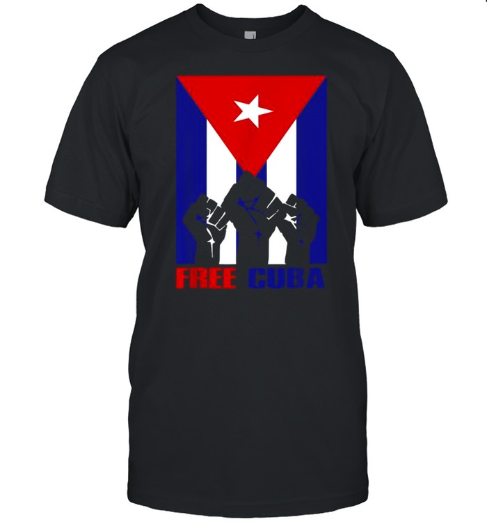 Free Cuba Cubans Support CuBa S.O.S Cuba Flag T- Classic Men's T-shirt