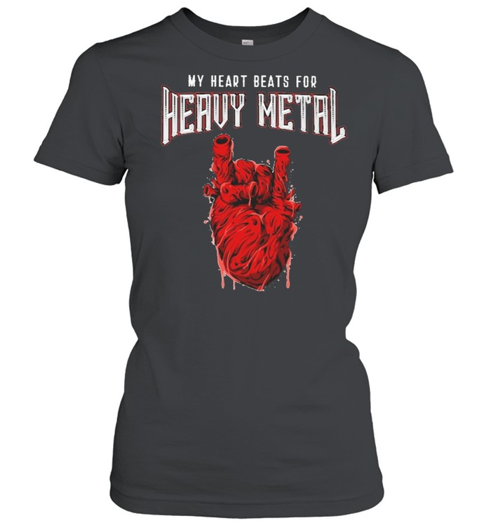 My heart beats for heavy metal shirt Classic Women's T-shirt