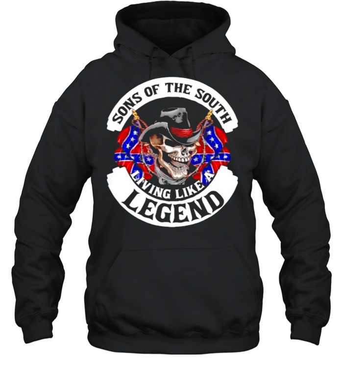 Sons Of The South Living Like A Legend Skull  Unisex Hoodie