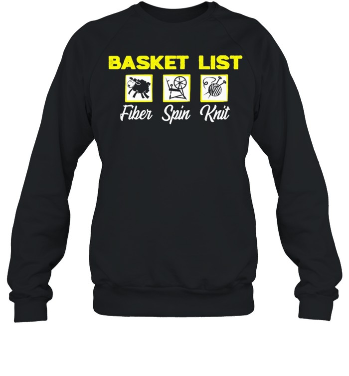 Basket List Fiber Spin Knit shirt Unisex Sweatshirt