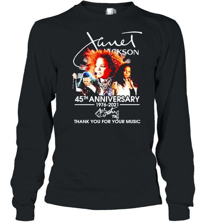 Jame’​ Jackson 45th Anniversary 1976 2021 thank you for the memories shirt Long Sleeved T-shirt