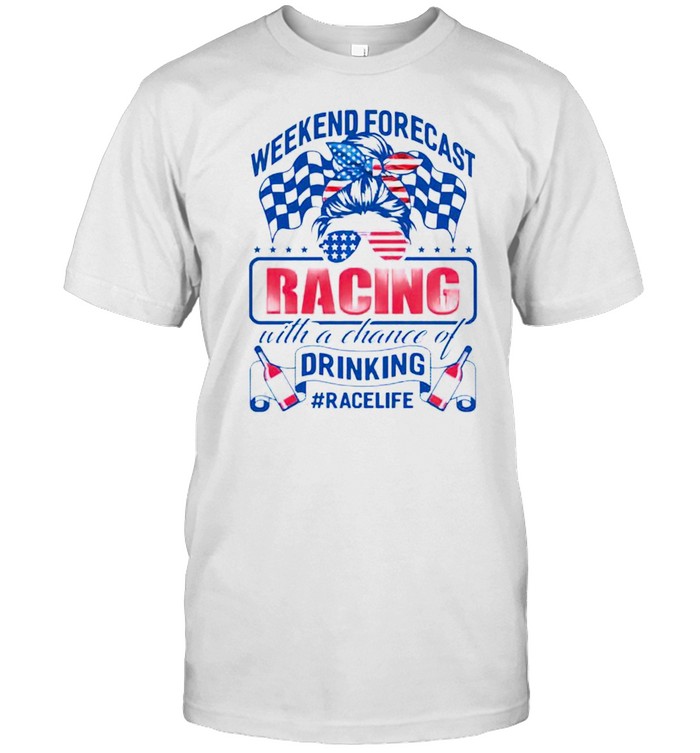 Weekend forecast racing with a chance of drinking shirt Classic Men's T-shirt
