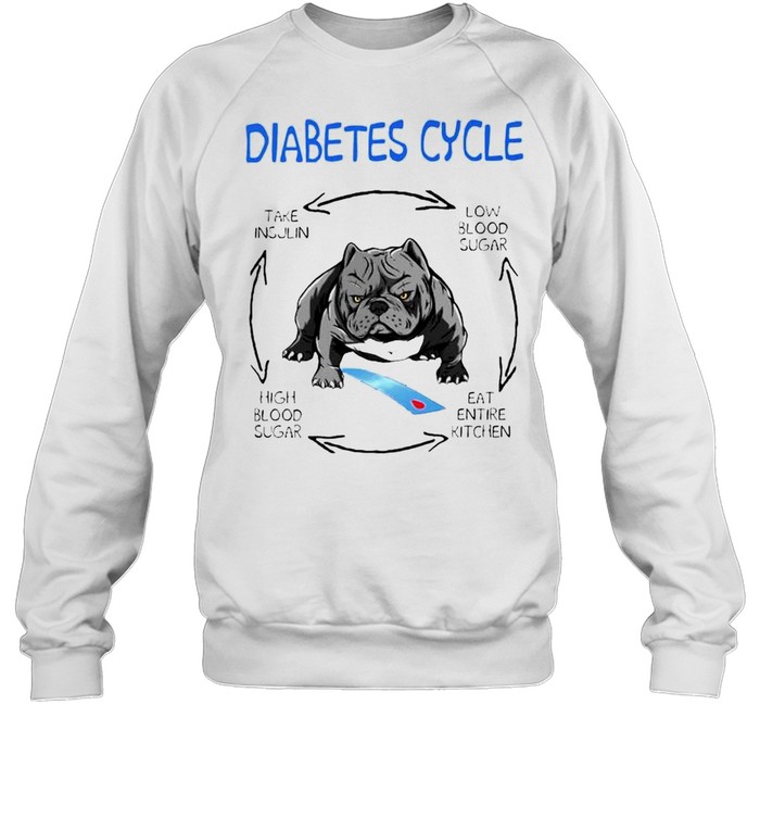 Diabetes Cycle Pitbull Shirt Diabetes Shirt For Pitbull Lover Pibull Diabetes Awareness Shirt