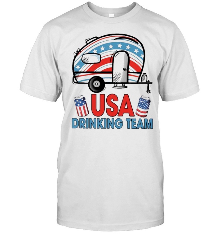 camping usa drinking team american flag shirt Classic Men's T-shirt
