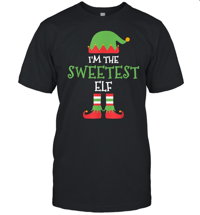 I’m The Sweetest Elf Family Matching Christmas Group Pajamas shirt Classic Men's T-shirt