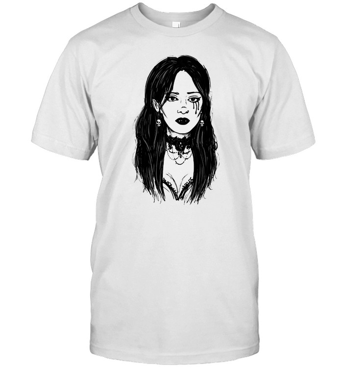Sexy Goth Girl Vampire Horror Undead Illustrated T-shirt Classic Men's T-shirt