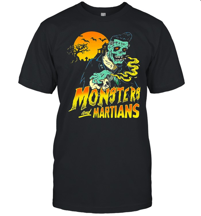 Horror Psychobilly Punk Monsters And Martians T-shirt Classic Men's T-shirt