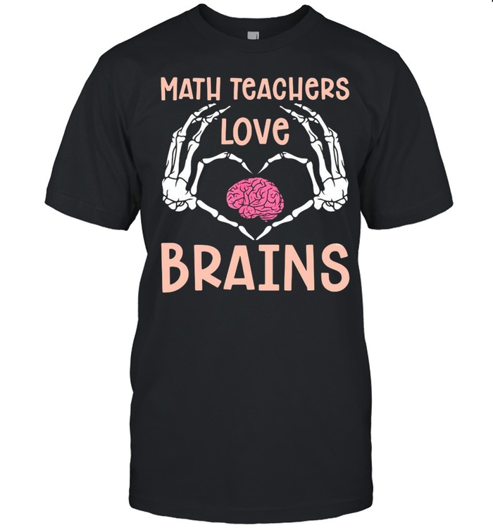 Witch Math Teachers Love Brains Scary Halloween T-shirt Classic Men's T-shirt