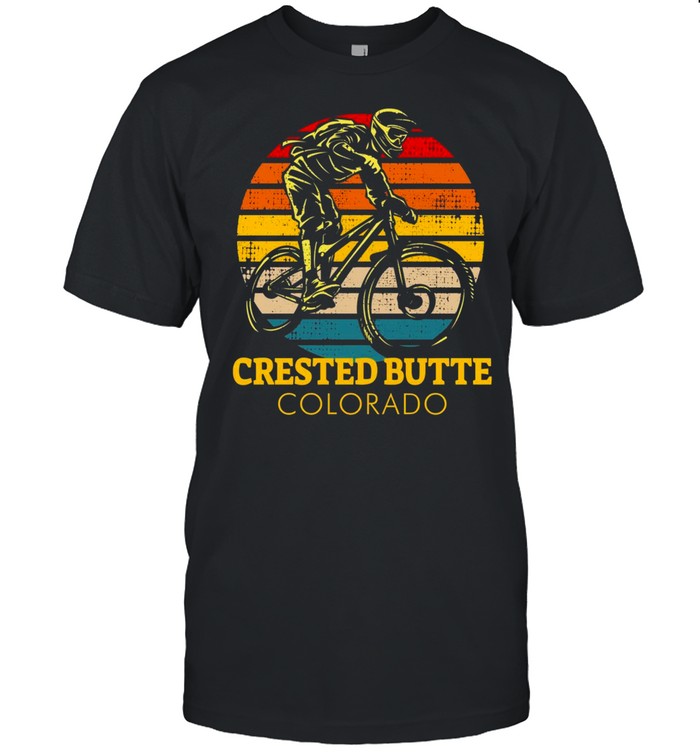 Crested Butte Colorado Mountain Biking MTB Vintage Souvenir shirt Classic Men's T-shirt