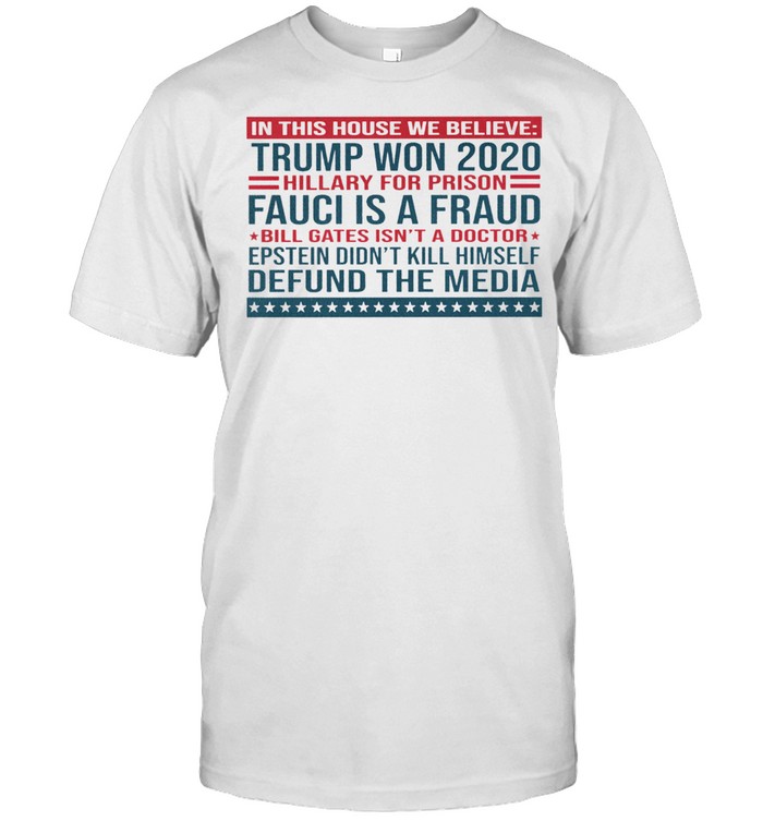 Trump Won 2020 hillary for prison Fauci is a fraud shirt Classic Men's T-shirt