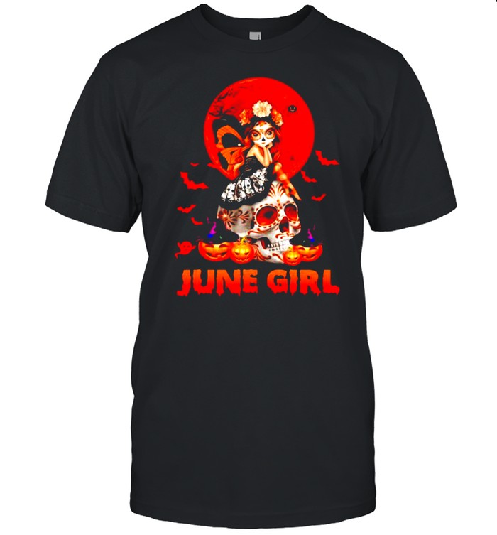 June girl butterfly skull Halloween shirt Classic Men's T-shirt