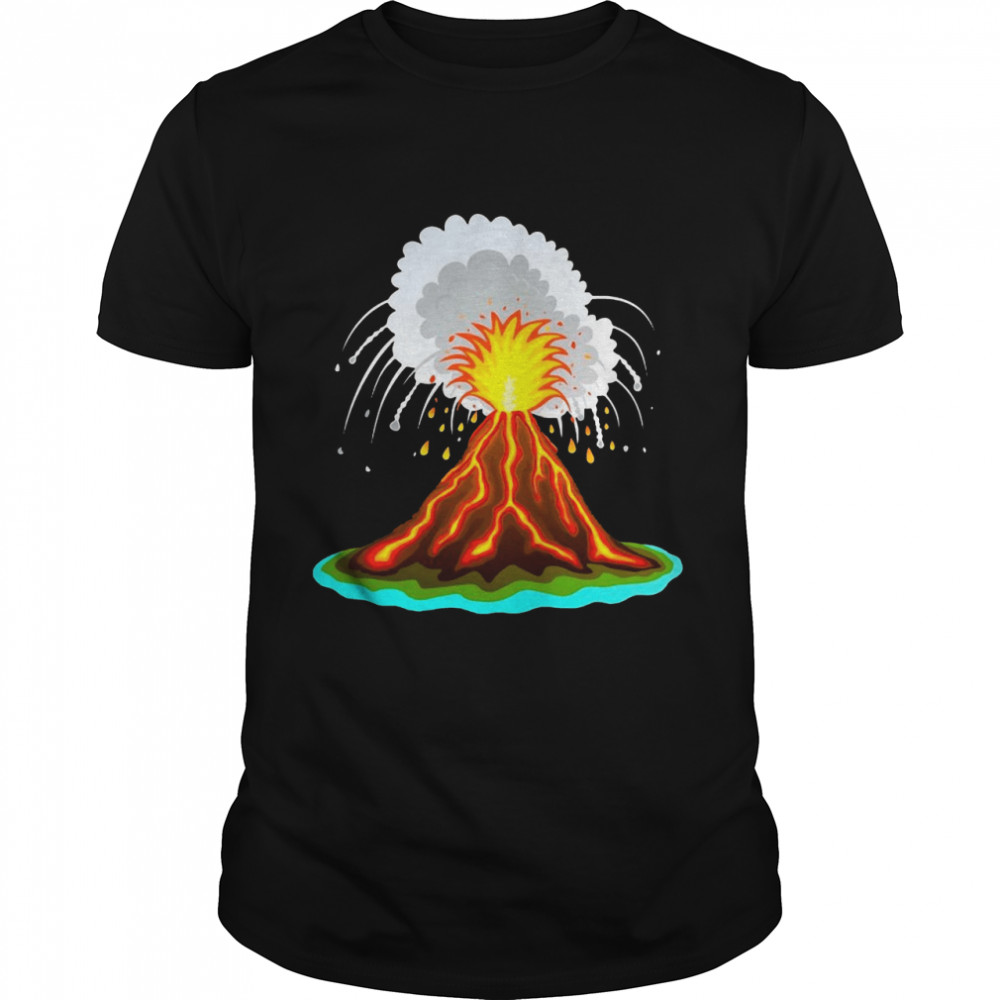 Cool Volcano Eruption Volcanic Eruption Lava Magma T-shirt Classic Men's T-shirt