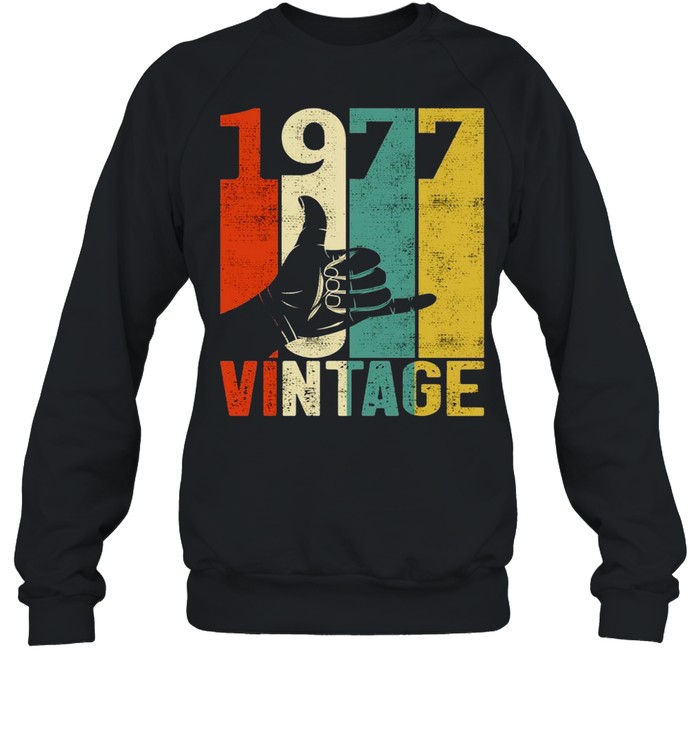 utilstrækkelig indlysende Glæd dig 44 Geburtstag 1977 Vintage 70er Retro shirt - Trend T Shirt Store Online