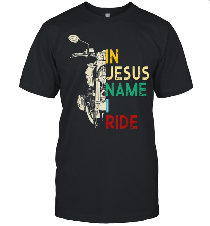Motorcycle In Jesus Name I Ride T- Classic Men's T-shirt