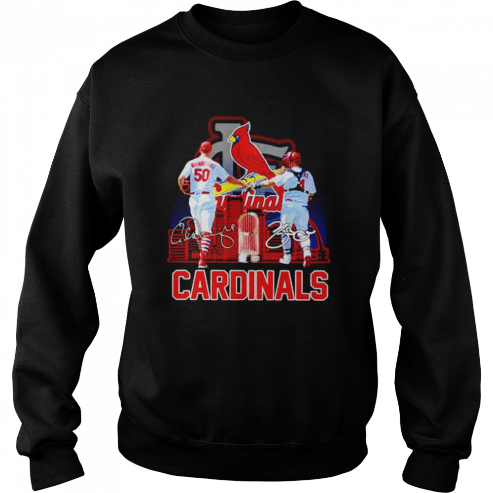 Yadier Molina and Adam Wainwright Waino yadi 21 signature shirt, hoodie,  tank top, sweater and long sleeve t-shirt