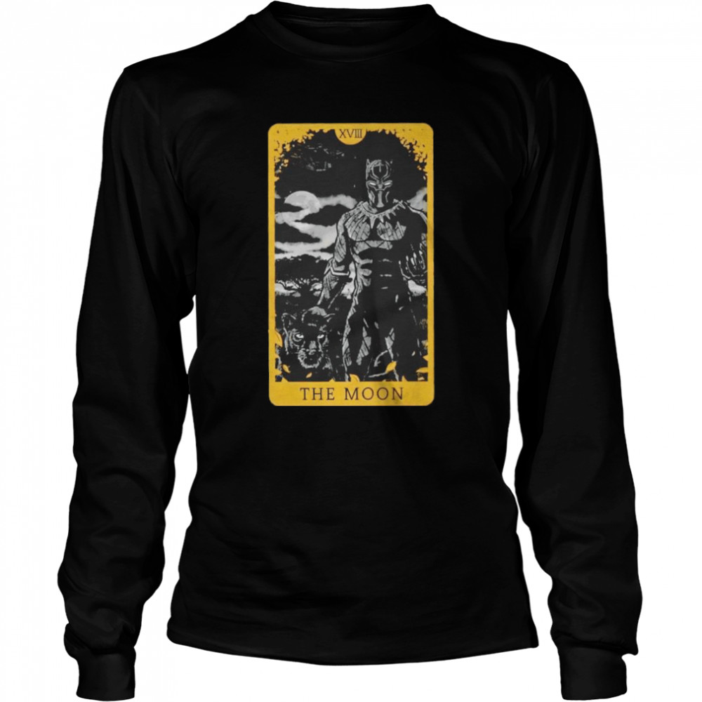 Black Panther the moon shirt Long Sleeved T-shirt