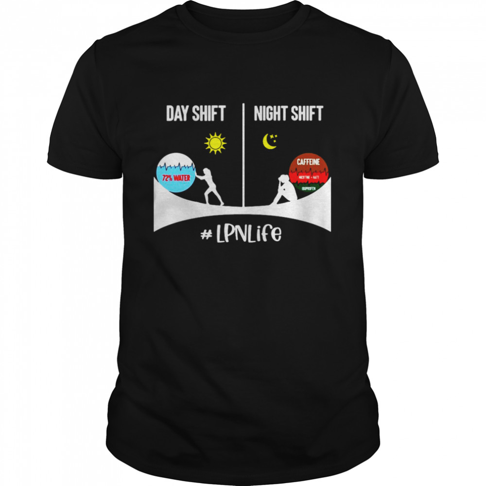 Day Shift 72 Water Night Shift Caffeine LPN Life T-shirt Classic Men's T-shirt