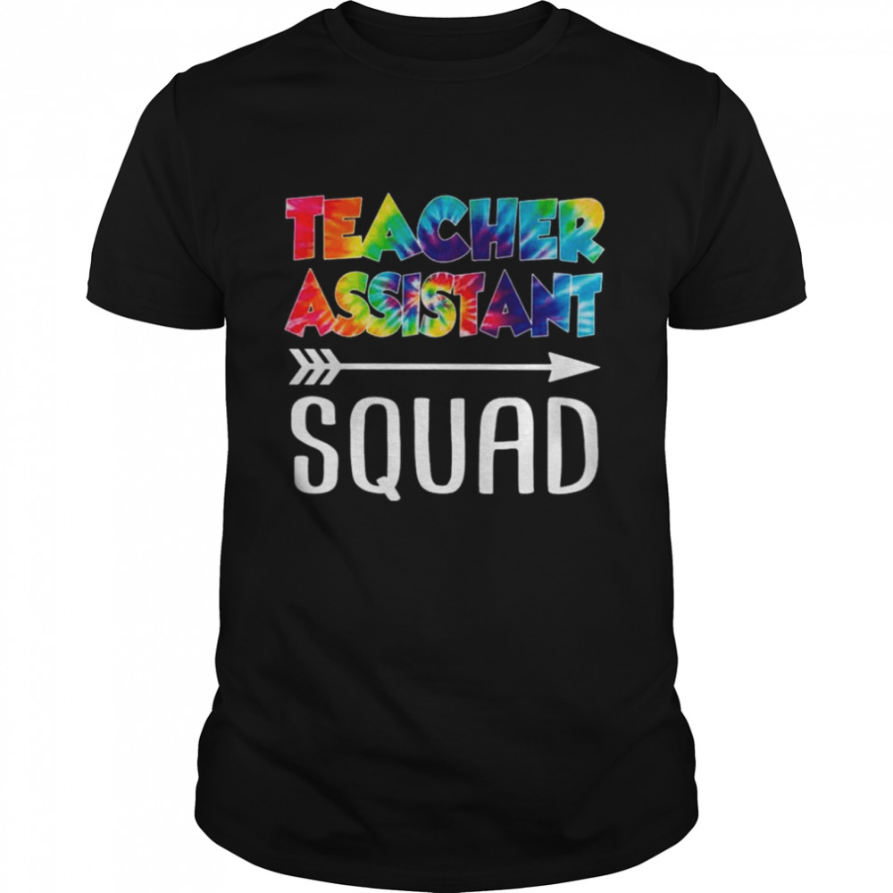 Teacher Assistant Squad Tie Dye Style Rainbow shirt Classic Men's T-shirt