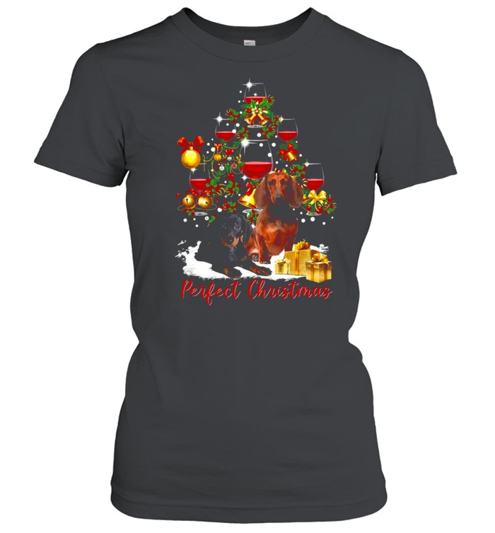 Dachshund Perfect Christmas For Dachshund Sweat T-shirt Classic Women's T-shirt