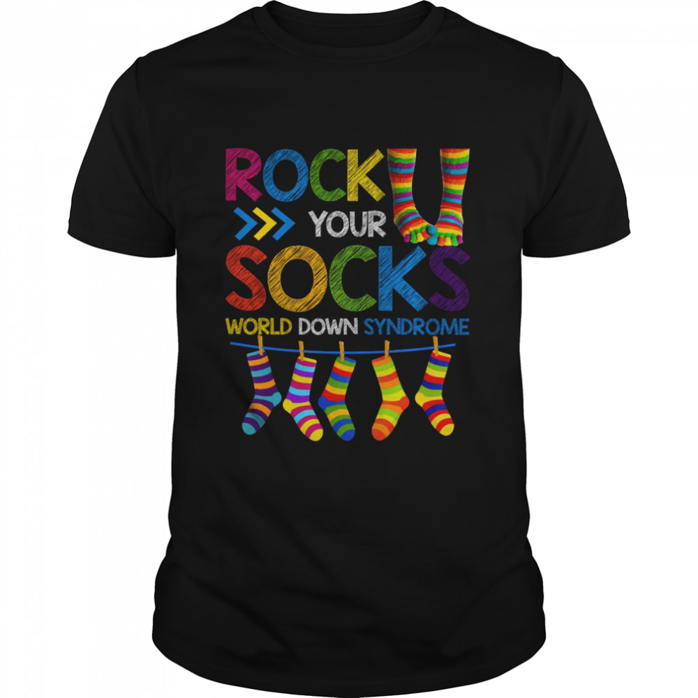 Rock your socks world down syndrome shirt Classic Men's T-shirt